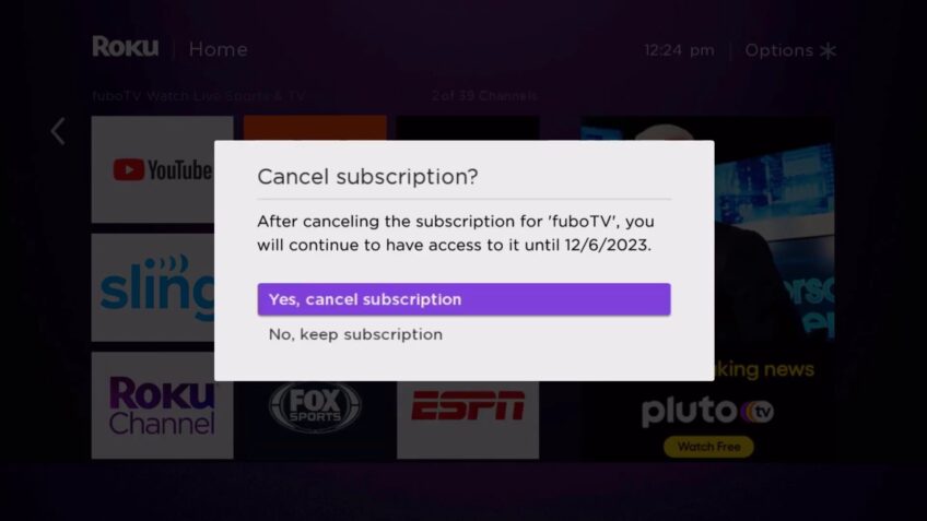 How to Cancel fuboTV Subscription Via Roku